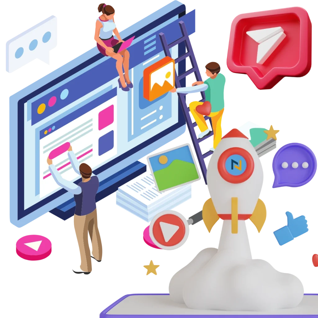 Purple and White Illustrative 3D Social Media Services Instagram Post best google ads services in india